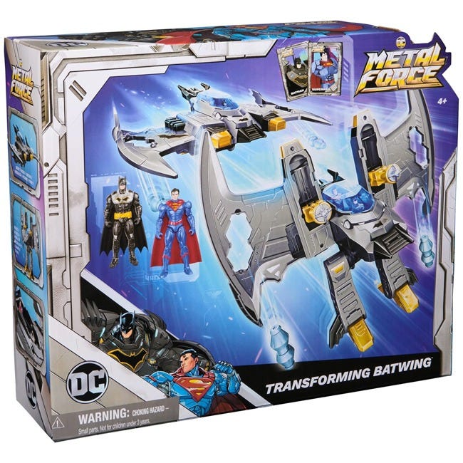 DC COMICS METAL FORCE 2-IN-1 TRANSFORMING BATWING PLAYSET