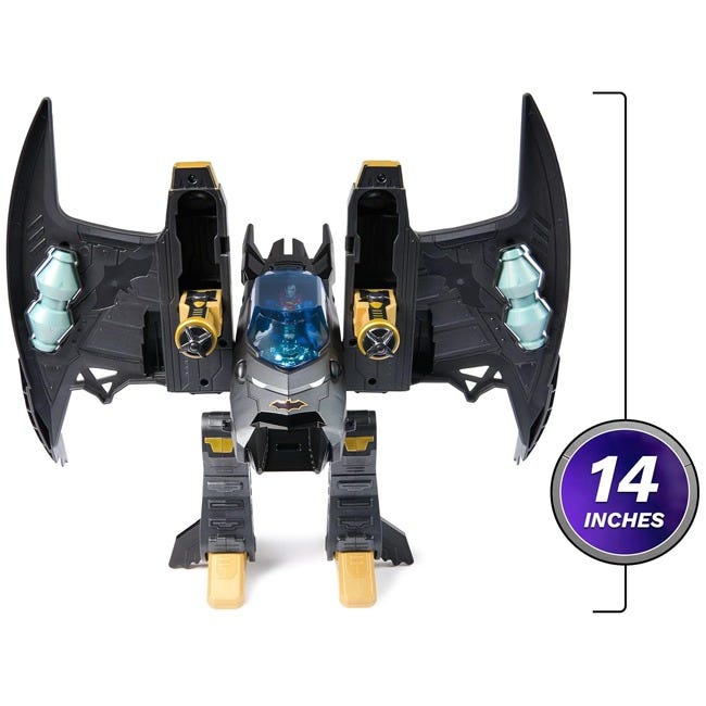 DC COMICS METAL FORCE 2-IN-1 TRANSFORMING BATWING PLAYSET