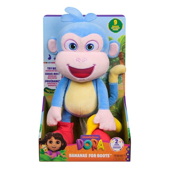 DORA THE EXPLORER FEATURE BANANAS BOOTS PLUSH