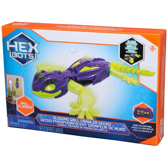 HEX BOTS WALL CRAWLER GLOW IN THE DARK GECKO