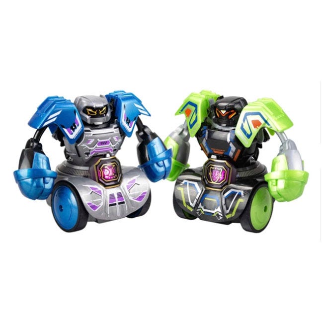 SILVERLIT ROBO KOMBAT SPIN BATTLE PACK GREEN-BLUE