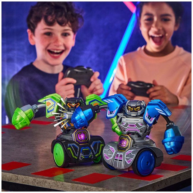 SILVERLIT ROBO KOMBAT SPIN BATTLE PACK GREEN-BLUE