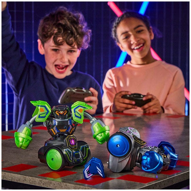 SILVERLIT ROBO KOMBAT SPIN BATTLE PACK GREEN-BLUE