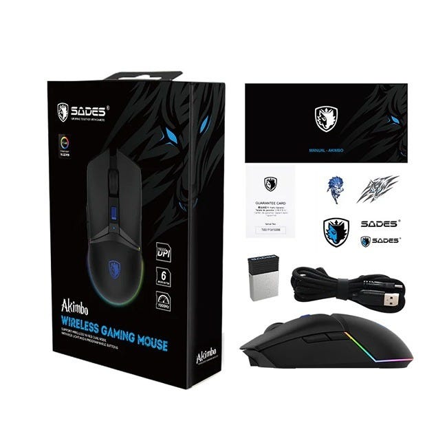 SADES AKIMBO WIRELESS GAMING MOUSE S-18