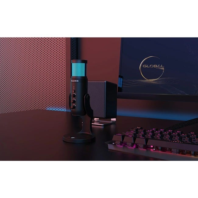 SADES SW-MC04 OTUS GAMING STREAM MICROPHONE - BLACK