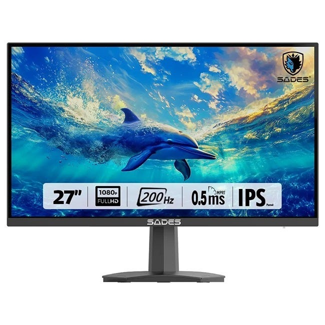 SADES SP-DOLPHIN SA-F02F27 27IN FHD-200HZ-BLK GAMING MONITOR