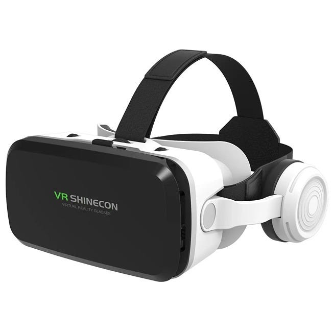VR SHINECON GLASSES FOR ANDROID/IOS 4.7IN TO 7IN WHITE
