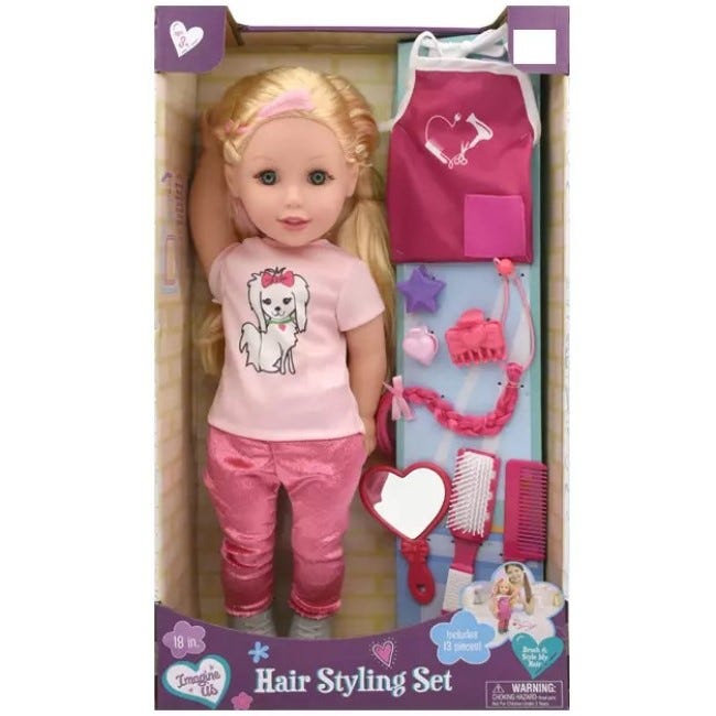 BABY MAZIUNA 18-INCH HAIR STYLING SET