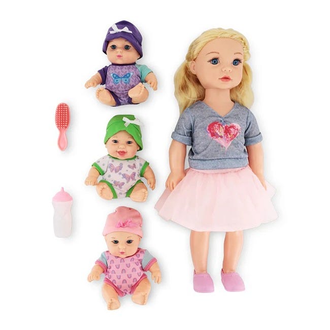 BABY MAZIUNA 18  AND 8-INCH THE BUSY BABY SITTER DOLL
