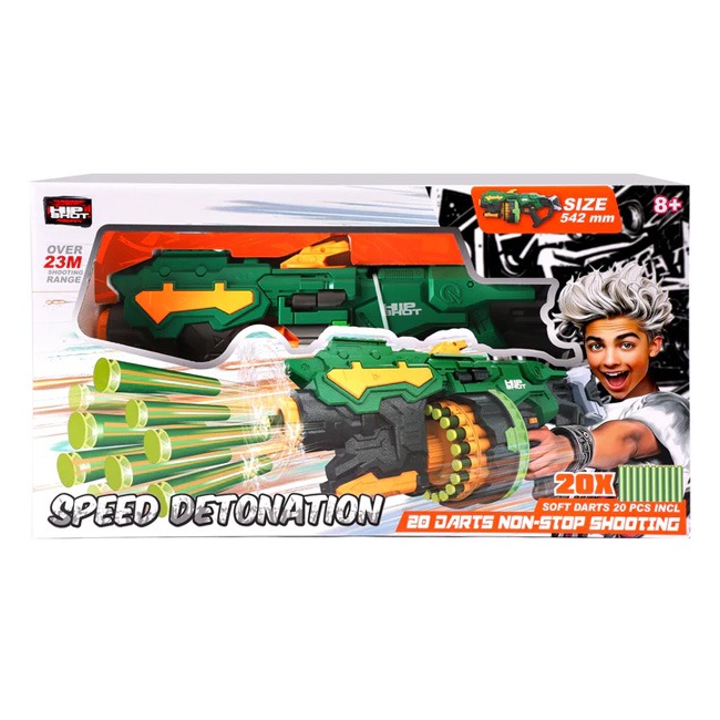 HIP SHOT DART BLASTER BATTERY OPERATED WITH 20 CHAMBERS
