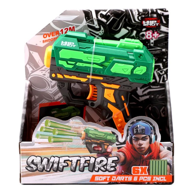 HIP SHOT DART BLASTER WITH 6 DARTS
