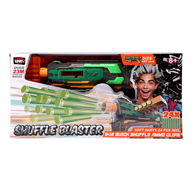 HIP SHOT DART BLASTER 12 ROUNDS WITH 24 DARTS