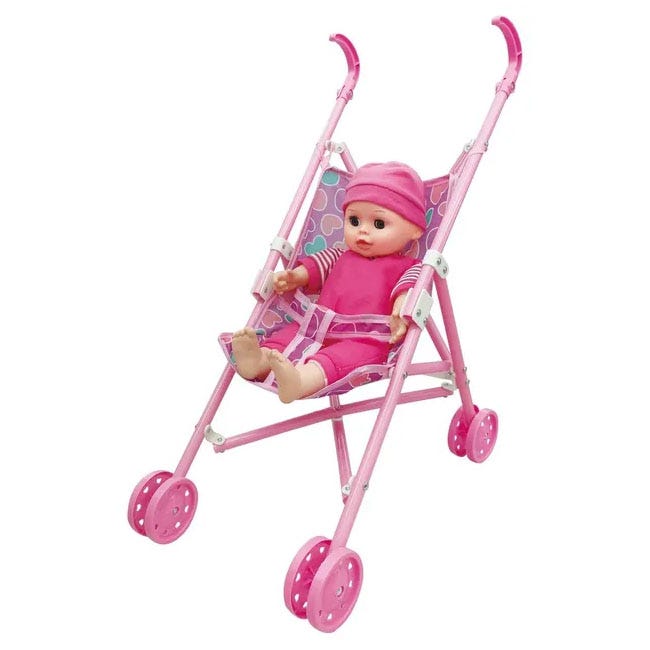 BABY AMOURA HAYATI 14-INCH MY FIRST DOLL STROLLER
