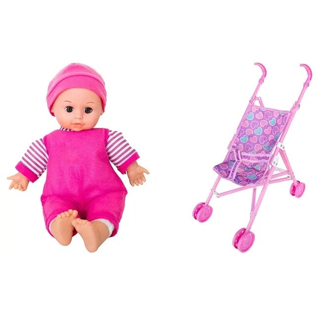 BABY AMOURA HAYATI 14-INCH MY FIRST DOLL STROLLER