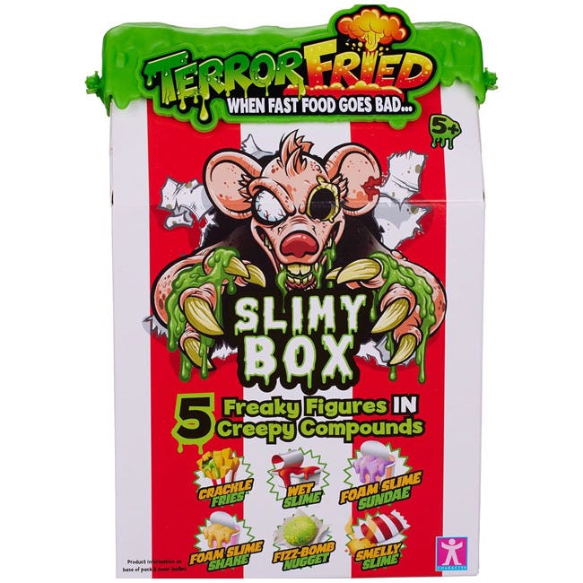 TERROR FRIED SLIMY BOX FREAKY FIGURES IN CREEPY COMPOUNDS