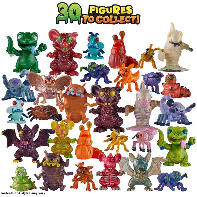 TERROR FRIED SLIMY BOX FREAKY FIGURES IN CREEPY COMPOUNDS