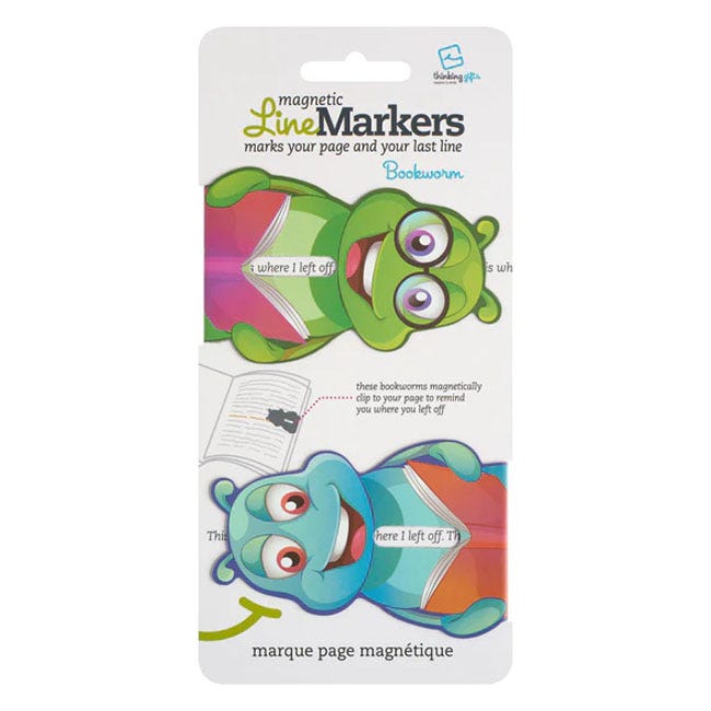 THINKING GIFTS LINEMARKERS BOOKWORM