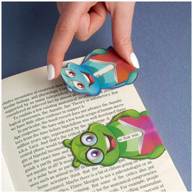 THINKING GIFTS LINEMARKERS BOOKWORM