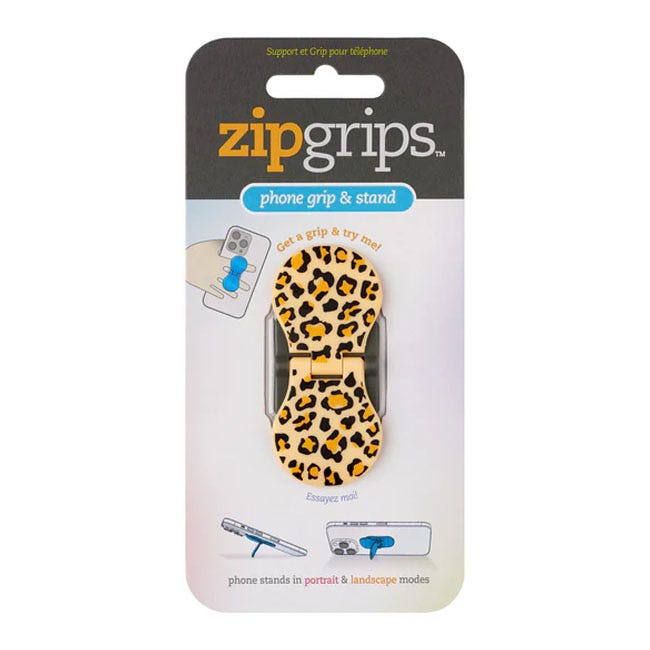 THINKING GIFTS ZIPGRIPS LEOPARD SKIN