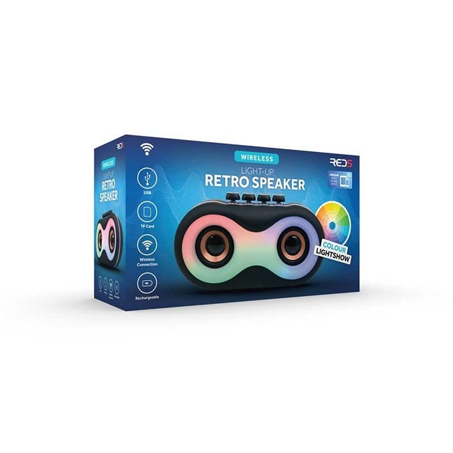 THE SOURCE RETRO LIGHT UP BLUETOOTH SPEAKER