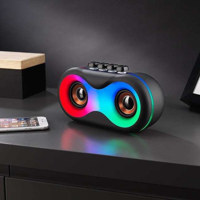 THE SOURCE RETRO LIGHT UP BLUETOOTH SPEAKER