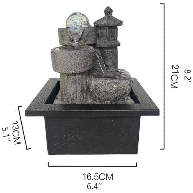 THE SOURCE AZTEC WATER FOUNTAIN WITH SPINNING BALL