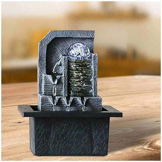 THE SOURCE AZTEC WATER FOUNTAIN WITH SPINNING BALL