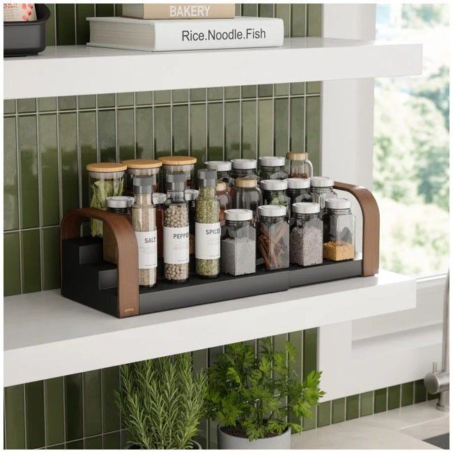 UMBRA BELLWOOD 3-TIER SPICE SHELF BLK/WAL