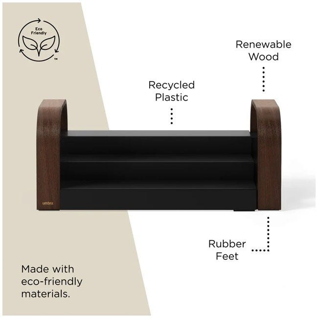 UMBRA BELLWOOD 3-TIER SPICE SHELF BLK/WAL