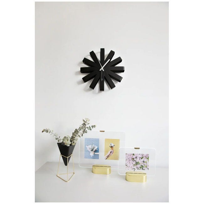 UMBRA RIBBON WALL CLOCK 12IN BLACK