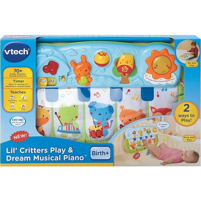 V-TECH LIL CRITTERS PLAY AND DREAM MUSICAL PIANO