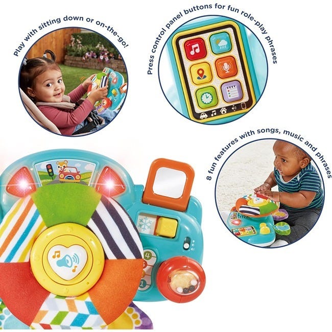 V TECH BEEP BEEP BABY DRIVER STEERING WHEEL