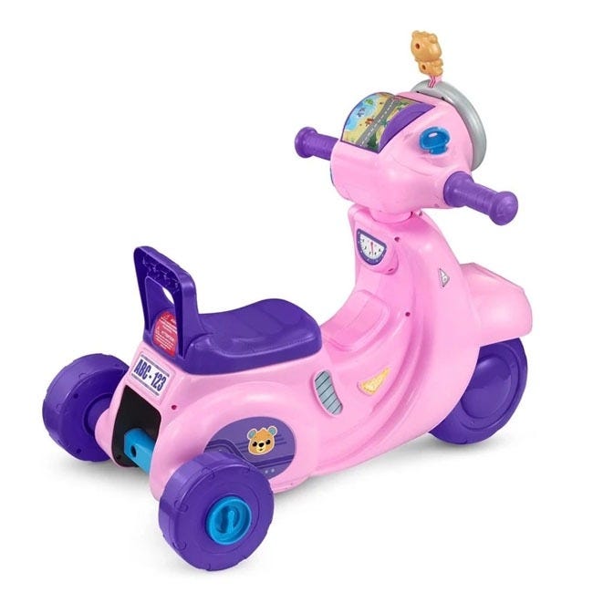 V-TECH 2-IN-1 RIDE & BALANCE SCOOTER (PINK)