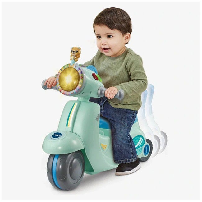 V-TECH 2-IN-1 RIDE & BALANCE SCOOTER  (TEAL)