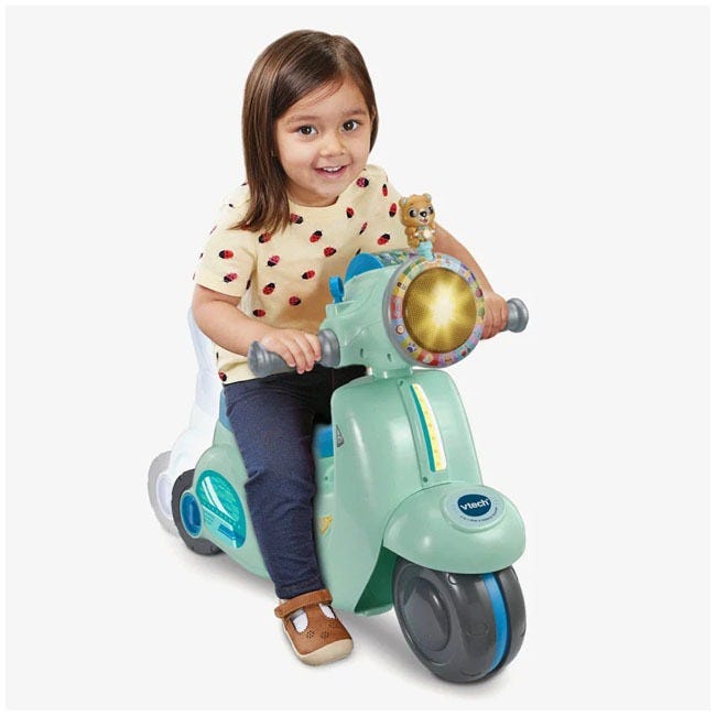 V-TECH 2-IN-1 RIDE & BALANCE SCOOTER  (TEAL)