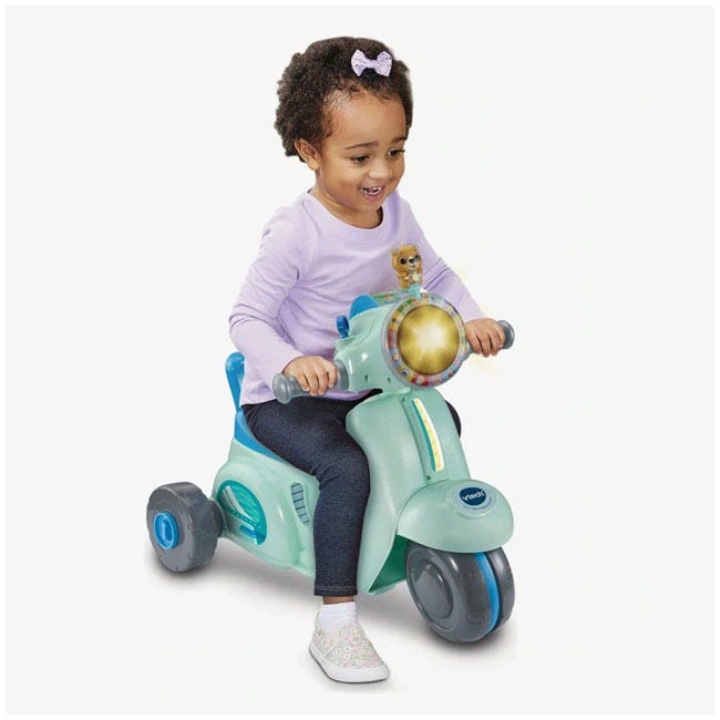 V-TECH 2-IN-1 RIDE & BALANCE SCOOTER  (TEAL)