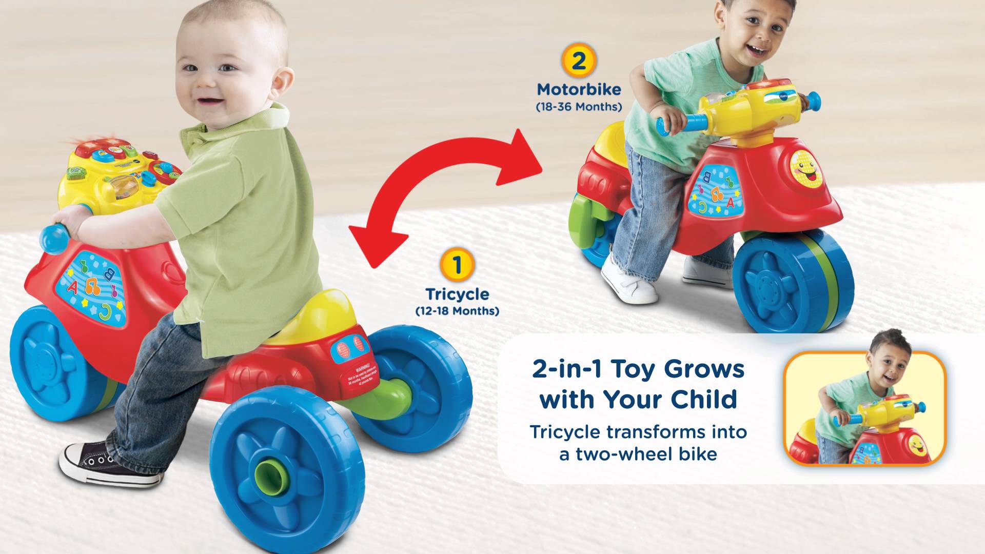 V-TECH BABY 2 IN 1 TRIKE TO BIKE