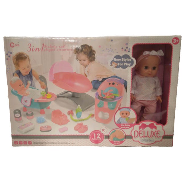 V DORA DOLL 14-INCH BABY DOLL DELUXE W/ 12 SOUNDS-WZB2109-5