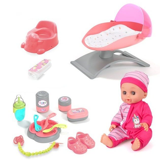 V DORA DOLL 14-INCH BABY DOLL PLAYSET WITH SOUNDS-WZB4109-4