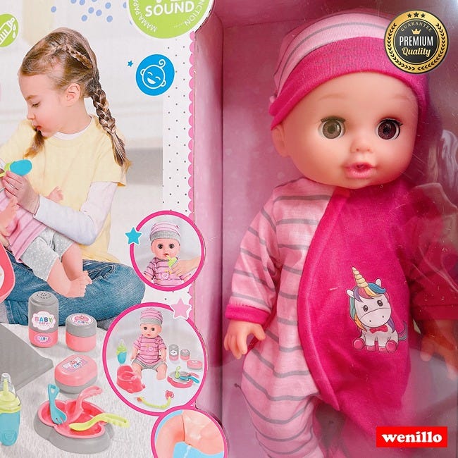 V DORA DOLL 14-INCH BABY DOLL PLAYSET WITH SOUNDS-WZB4109-4