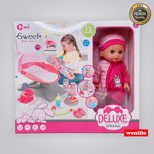 V DORA DOLL 14-INCH BABY DOLL PLAYSET WITH SOUNDS-WZB4109-4