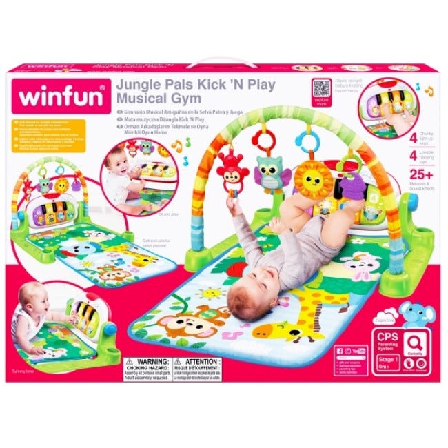 WINFUN JUNGLE PALS KICK N PLAY MUSICAL GYM DELUXE