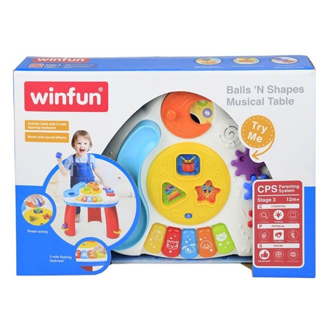 WINFUN BALLS AND SHAPE MUSICAL TABLE