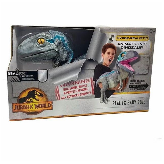 JURASSIC WORLD REAL FX BABY BLUE HYPER REALISTIC DINOSAUR