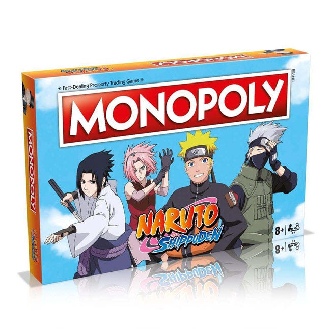WINNING MOVES MONOPOLY NARUTO BOARD GAME