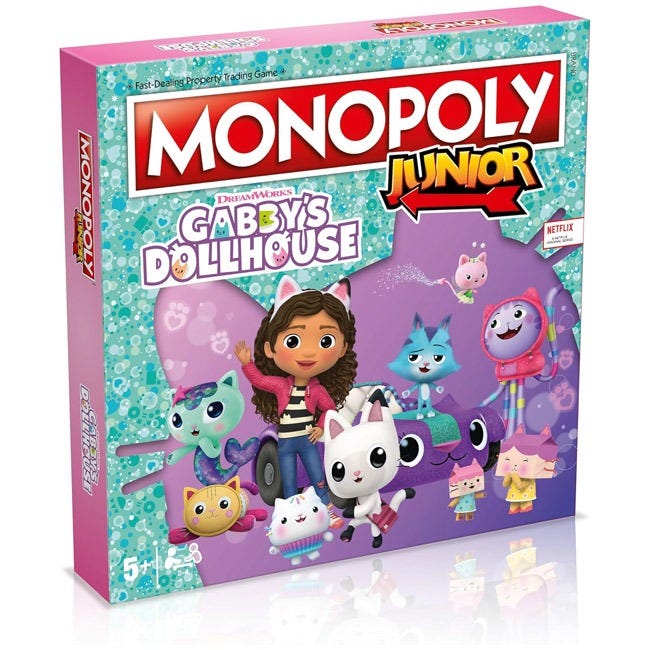 MONOPOLY GABBYS DOLLHOUSE BOARD GAME