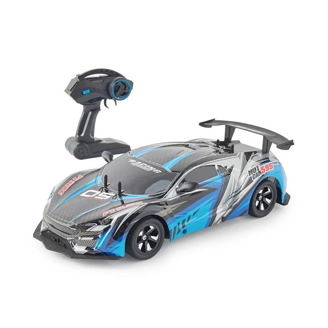 CRAZED 110 RADIO REMOTE CONTROL CAR - BLUE/ORANGE