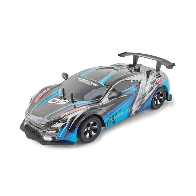 CRAZED 110 RADIO REMOTE CONTROL CAR - BLUE/ORANGE