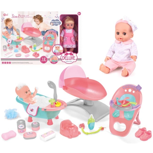 V DORA DOLL 14-INCH BABY DOLL DELUXE W/ 12 SOUNDS-WZB2109-5