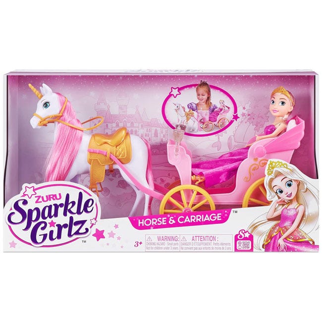 ZURU SPARKLE GIRLZ PRINCESS DOLL WITH HORSE AND CARRIAGE